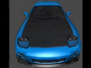 Mazda RX7 low-poly Modello 3D