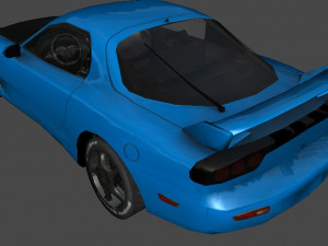 Mazda RX7 low-poly Modello 3D