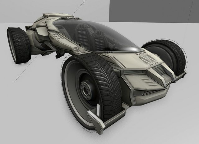 Futuristic Car Game-Ready low-poly Modello 3D .c4d .max .obj .3ds .fbx .stl .blend 
