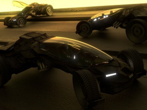 Futuristic Car Game-Ready low-poly Modello 3D