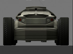 Futuristic Car Game-Ready low-poly Modello 3D