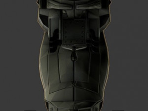 Futuristic Car Game-Ready low-poly Modello 3D