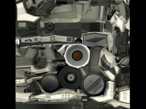 Futuristic Car Game-Ready low-poly Modello 3D