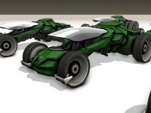 Futuristic Car Game-Ready low-poly Modello 3D