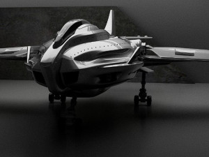 Galaxy HS-90 Spaceship low-poly 3D 模型