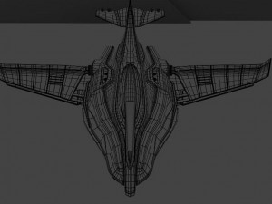 Galaxy HS-90 Spaceship low-poly 3D 模型