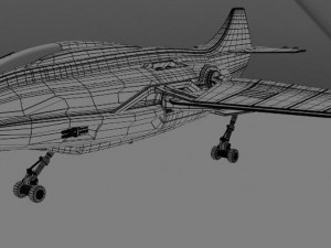 Galaxy HS-90 Spaceship low-poly 3D 模型