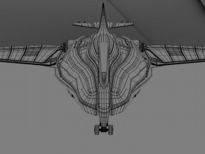Galaxy HS-90 Spaceship low-poly 3D 模型