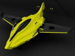 Galaxy HS-90 Spaceship low-poly 3D 模型