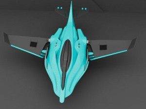 Galaxy HS-90 Spaceship low-poly 3D 模型