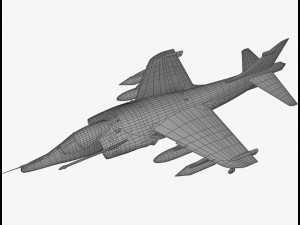 Harrier GR3 low-poly Model 3D