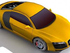Audi R8 Low Poly low-poly 3D Model