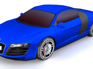 Audi R8 Low Poly low-poly 3D Model