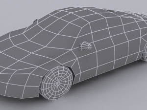Audi R8 Low Poly low-poly 3D Model