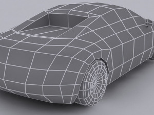 Audi R8 Low Poly low-poly 3D Model