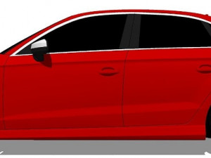 2015 Audi S3 Sedan low-poly Model 3D