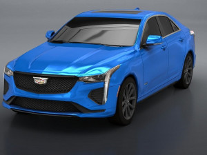 Cadillac CT4 V 2022 low-poly 3D 模型