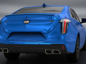 Cadillac CT4 V 2022 low-poly 3D मॉडल