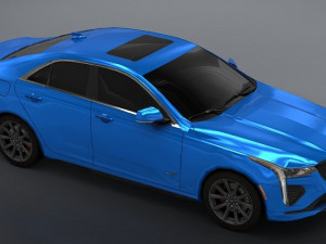 Cadillac CT4 V 2022 low-poly 3D मॉडल