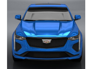 Cadillac CT4 V 2022 low-poly 3D मॉडल