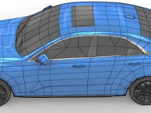 Cadillac CT4 V 2022 low-poly 3D मॉडल