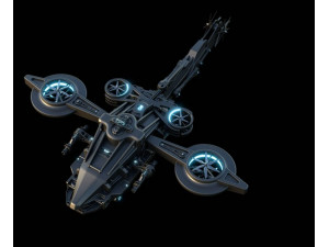 SCI fi helicopter 3D Model