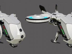 Sci-Fi Dron low-poly 3D Model