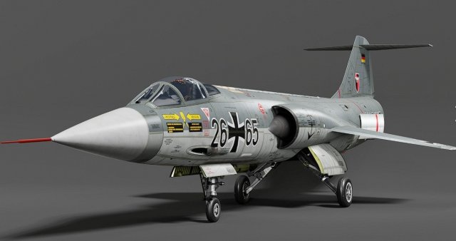 F104G starfighter fighter jet 3D Model .c4d .max .obj .3ds .fbx .stl .blend 