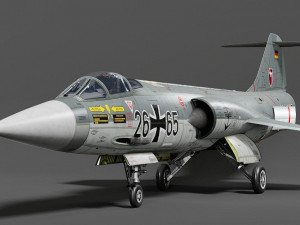 F104G starfighter fighter jet 3D 模型