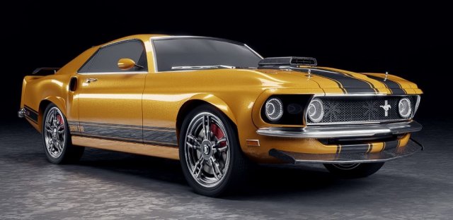 Boss 302 1969 Model 3D .c4d .max .obj .3ds .fbx .stl .blend 