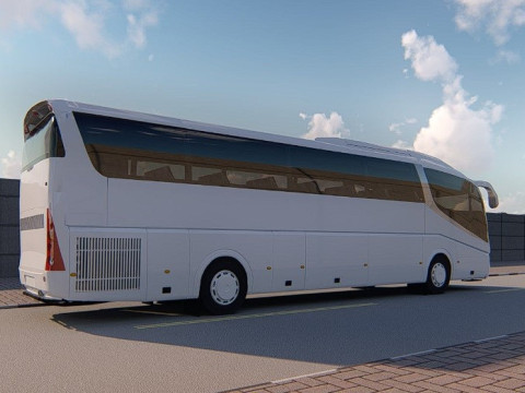 Bus irizar i6 medium poly 2011 Free low-poly 3D Model