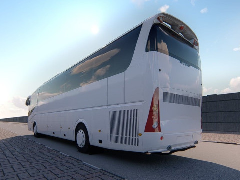 Bus irizar i6 medium poly 2011 Free low-poly 3D Model