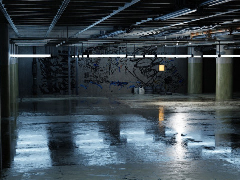 Underground Garage Textured 3Dモデル