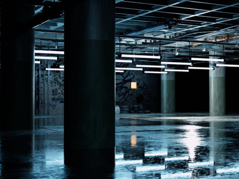 Underground Garage Textured 3Dモデル