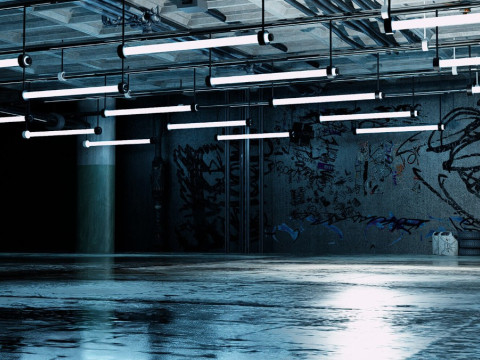 Underground Garage Textured 3Dモデル