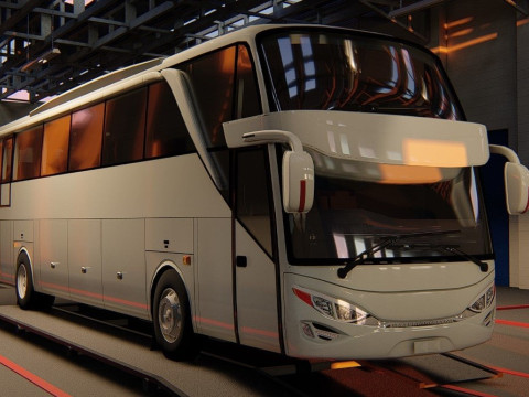 Indonesian Bus AdiPutro JetBus Modelo 3D