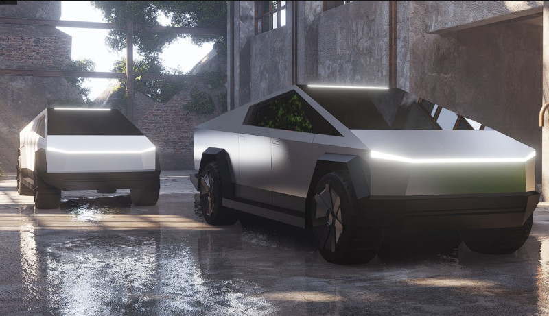Cybertruck Model 3D .c4d .max .obj .3ds .fbx .stl .blend 