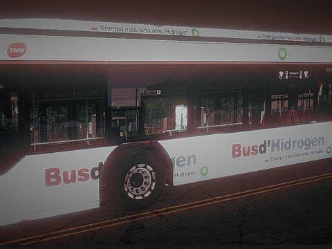 Autobus bus street low-poly Modello 3D
