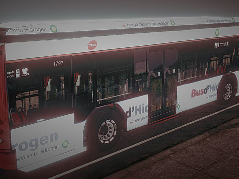 Autobus bus street low-poly Modello 3D