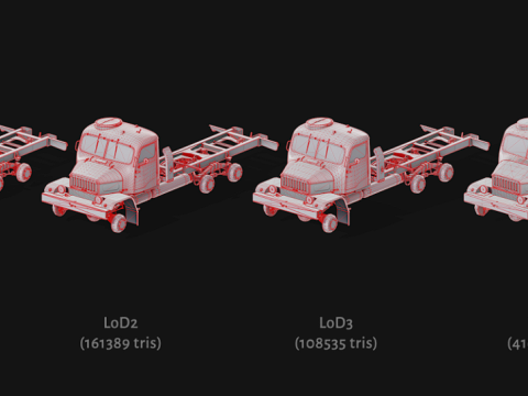 PV3S Truck Civilian Platform 3Dモデル