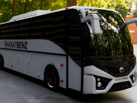 Luxury bus full texture and game ready model 3Dモデル