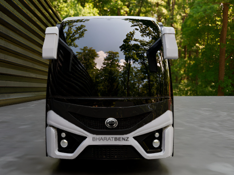 Luxury bus full texture and game ready model 3Dモデル