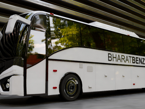 Luxury bus full texture and game ready model 3Dモデル