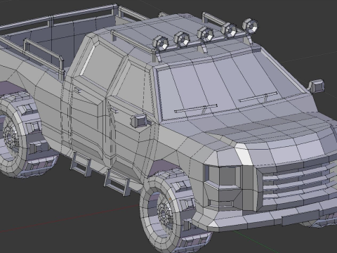Pickup two trucks Modelo 3D