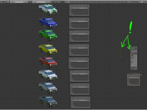 Pickup two trucks Modelo 3D