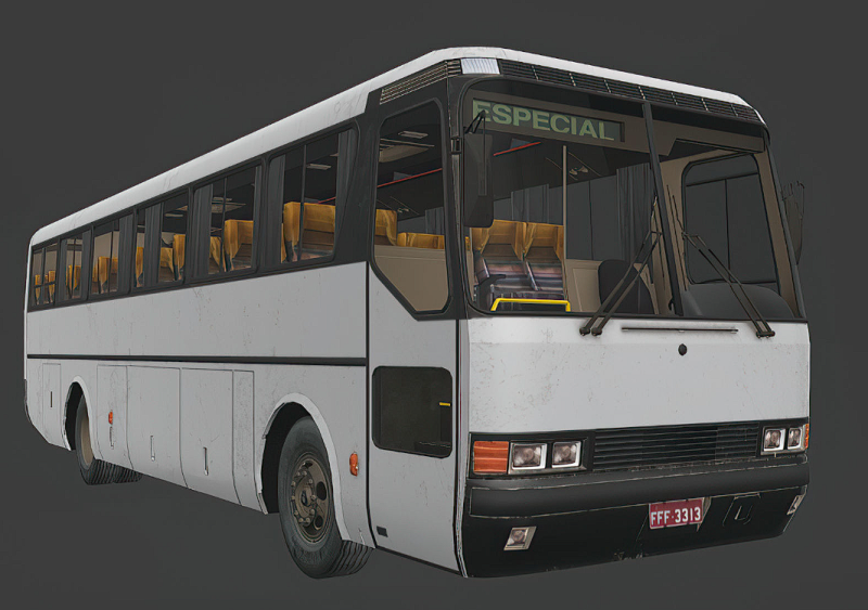 Mercedes-Benz MB O-371R 1989 Coach Bus Modelo 3D .c4d .max .obj .3ds .fbx .stl .blend