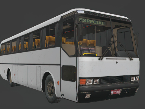 Mercedes-Benz MB O-371R 1989 Coach Bus 3D Model