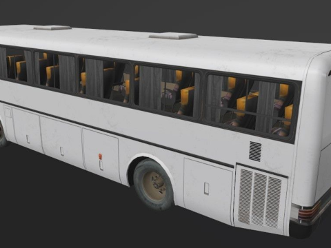 Mercedes-Benz MB O-371R 1989 Coach Bus Modelo 3D