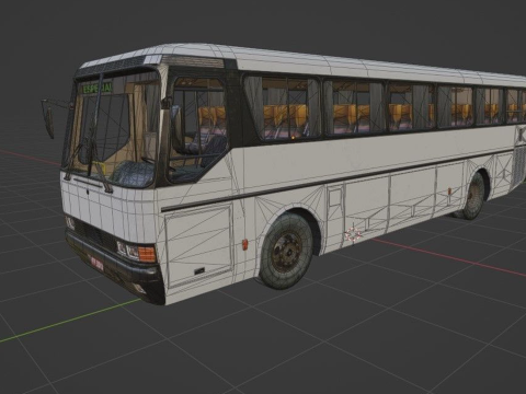 Mercedes-Benz MB O-371R 1989 Coach Bus Modelo 3D