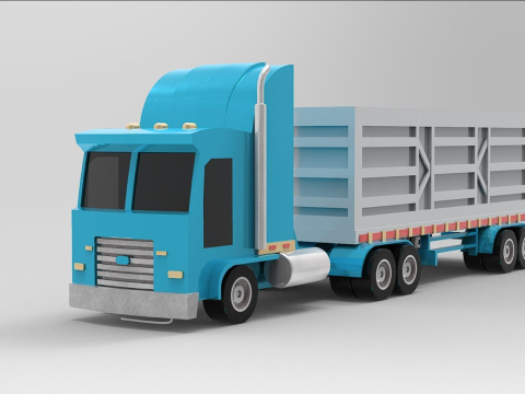 Transport Truck 3D Model